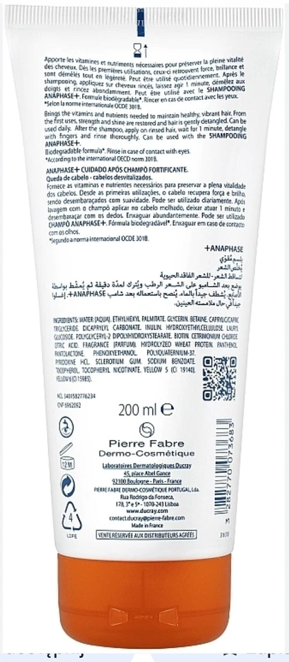 DUCRAY ANAPHASE+ Anti-Hair Loss Shampoo 6.7fl.oz+Strengthening Conditioner 6.7fl - Image 2 of 4