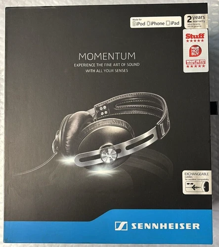 Sennheiser Momentum 2.0 Headphone Black Noise Canceling Wired Headphones - Apple