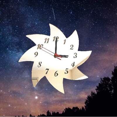 Spiral Star Shaped Clocks - Many Colour Choices