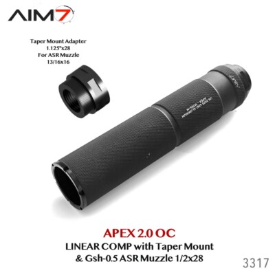 AIM7 APEX 2.0 Taper ASR Modular ComOC OPEN  Front ASR 13/16x16 Knurled tube