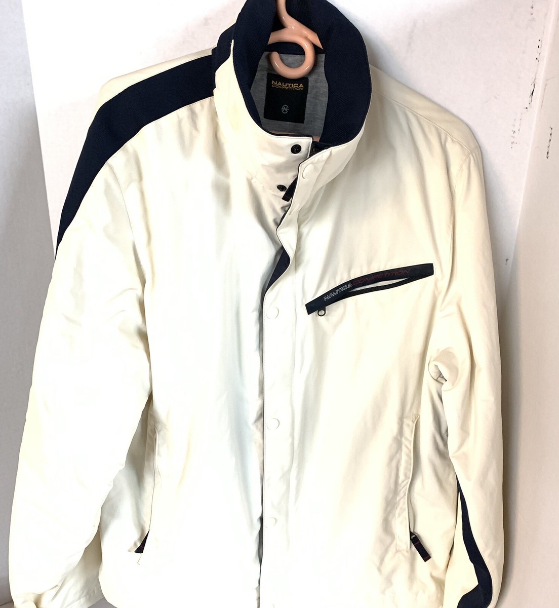 Nautica Competition Jacket Vintage Mens XL White 90s Full Nautica Competition Jacket Vintage Mens XL White 90s Full