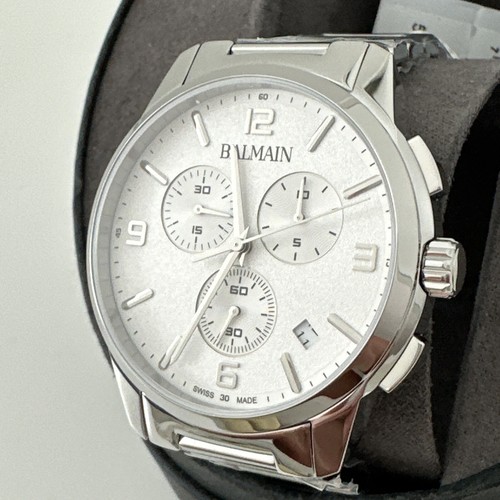 BALMAIN MADRIGAL B74813324 STAINLESS STEEL SWISS MENS CHRONOGRAPH WATCH 42MM - Picture 9 of 24