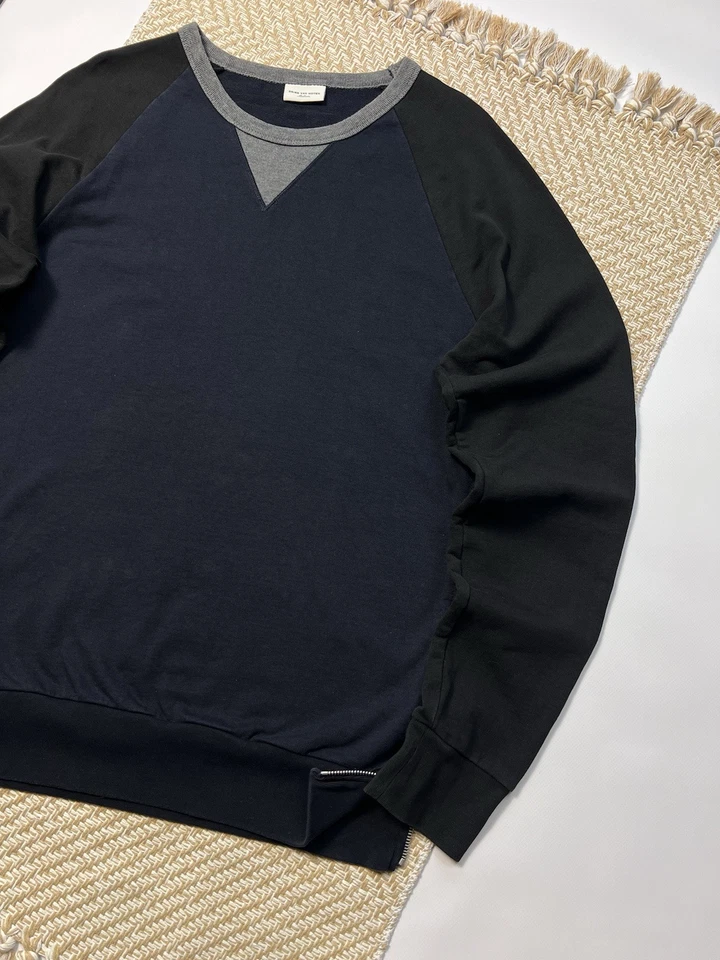 Дизайнерский свитер с длинным рукавом из хлопка мериноса DRIES VAN NOTEN размер средний мужской  - Изображение 3 из 4