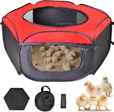 Tetuga Brooder Box Chick Starter Kit - Pen, Supplies, Indoor/Outdoor