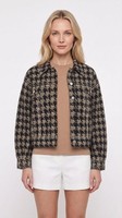 Sandro Jacke Schwarz Hahnentritt Gr. 38 FR Damen SFPCA00553