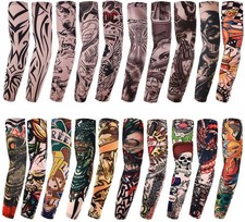 Akstore 20PCS Set Arts Fake Temporary Tattoo Arm Sunscreen Sleeves Designs Tiger