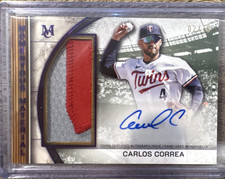 2025 Topps Museum Collection Carlos Correa Jumbo Patch Auto /10 Twins
