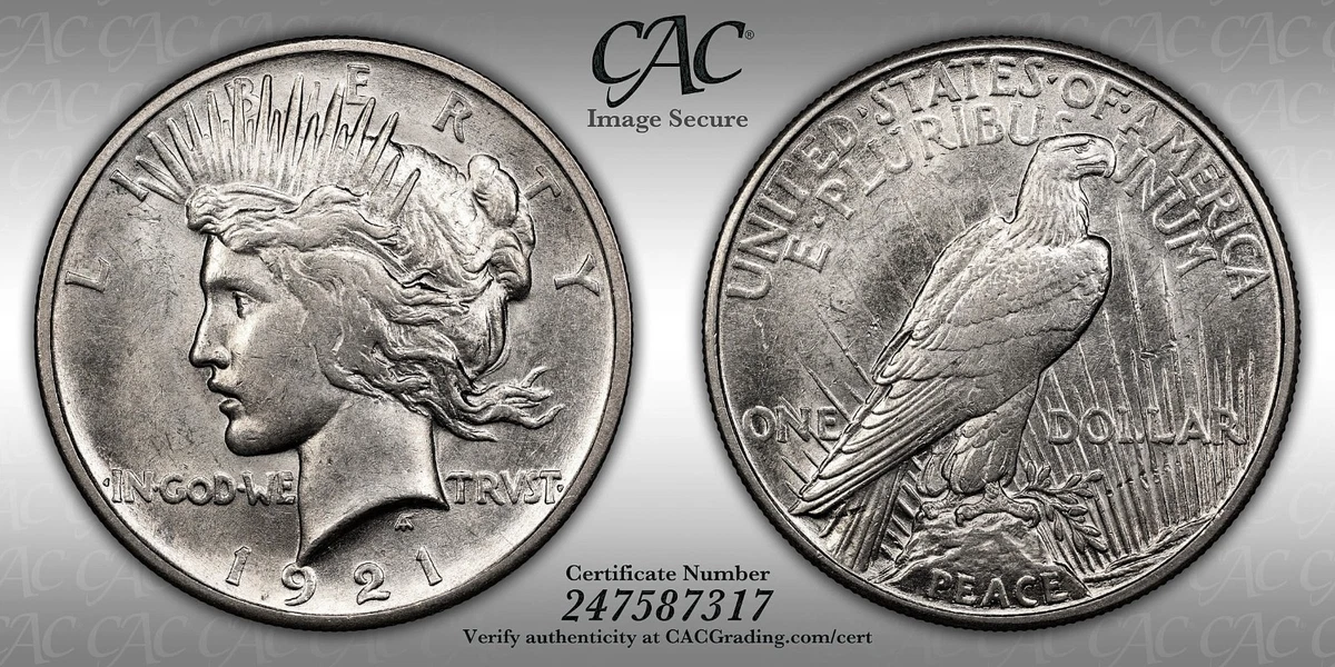 1921 Year Grade AU 55 Peace Dollars (1921-1935) for sale | eBay