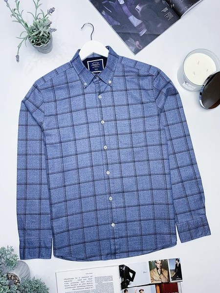 Men Charles Tyrwhitt Shirt Navy Cotton 38 / M / 46 #76OA