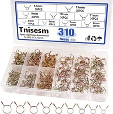 310Pcs 5-13Mm 9 Size Spring Clips Clamps Assortment Kit, Fuel Line Hose Tubing S