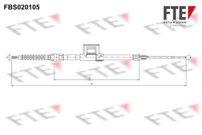 FTE 2x Seilzug Feststellbremse 9250009/2x für SKODA OCTAVIA 3 Combi 5E5 5E6 5E3