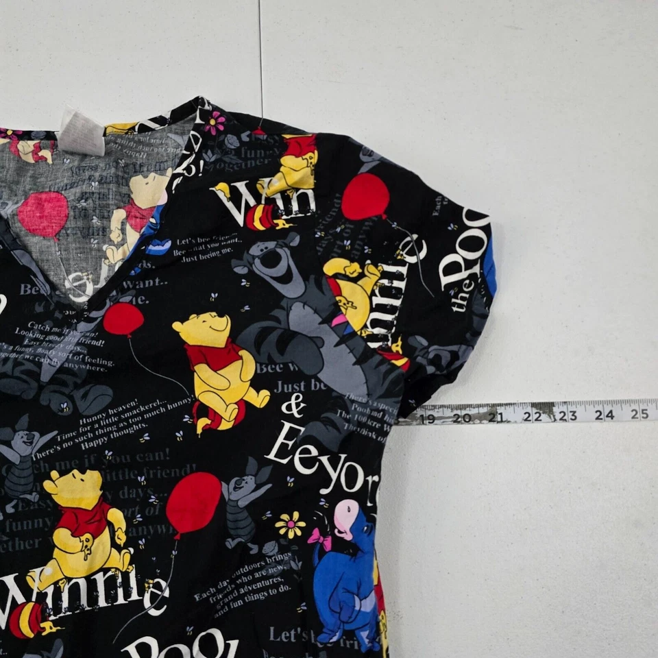 Disney scrub top womens Winnie Pooh XS womens 3894 - Image 4 of 4