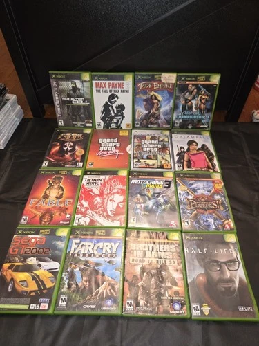 Lot Of 16 Microsoft Xbox Games Complete GTA, Star Wars, Half Life 2 and More