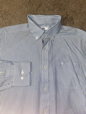 Southern Tide Classic Fit Button Up Down Blue Work Dress Fish Logo Shirt
