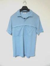 Rapha Men's Blue Wool Blend Classic Short Sleeve Polo Shirt Small