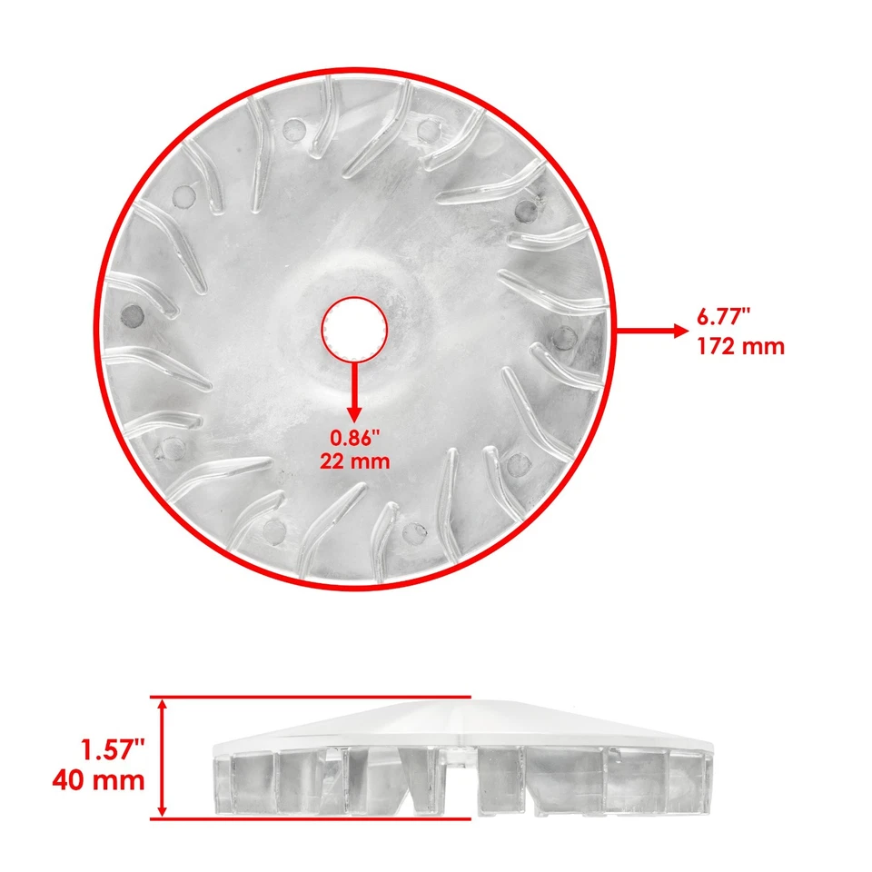 Polea fija primaria para Yamaha Grizzly 350 2X4 4X4 YFM350 YFM 350 2007-2014 Foto 2 de 4