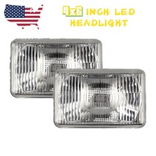 2pcs 4x6 Square Led Headlight Housing Fits H4 Led Hid Bulbs 2pcs 4x6 Square Led Headlight Housing Fits H4 Led Hid Bulbs