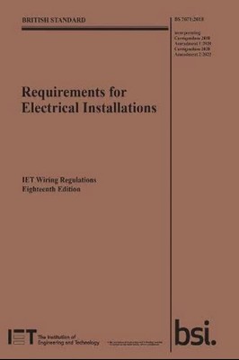 IET Wiring Regulations Eighteenth Edition BS 7671:2018+A2:2022 BRANDNEU 2022