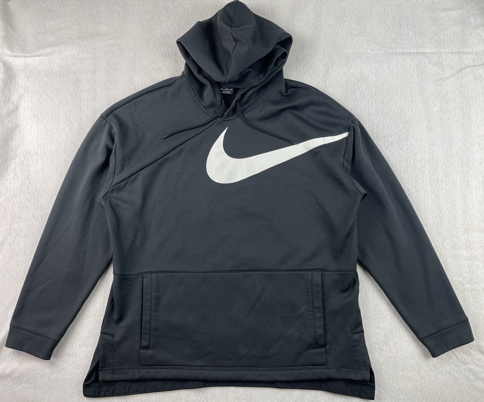 Nike Therma-Fit Men’s XXL Black Big Swoosh Pullover Training Hoodie