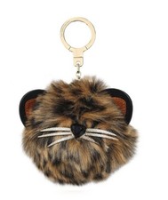 Kate Spade Key Chain. Fluffy cheetah resemblance with cute ears. Leopard Print