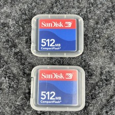 Lot Of 2 SanDisk 512MB CompactFlash CF Card SDCFJ