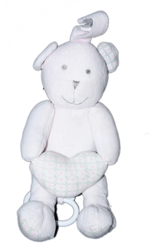 Doudou Peluche musicale ours rose Nicotoy 26 cm 579/8695 - Photo 1/1
