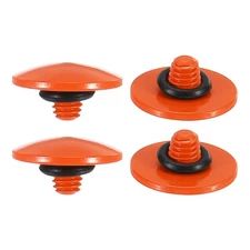 Soft Shutter Release Button Copper Camera Shutter Button Convex, Orange 4pcs