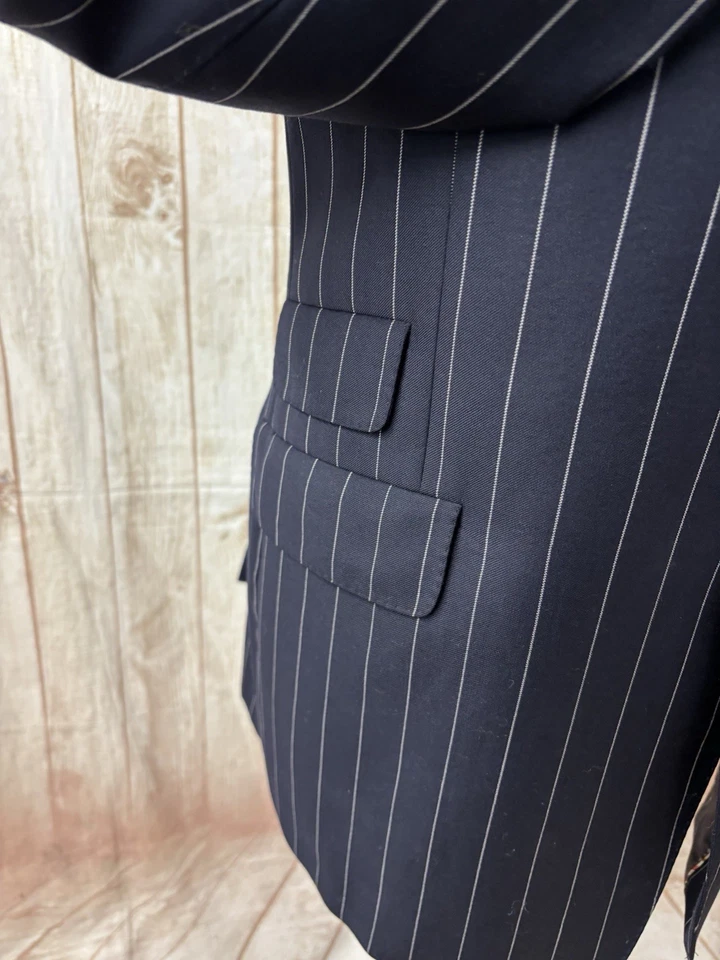 PAUL SMITH WESTBOURNE Italian Wool Mens 44 Navy Pinstripe Suit Jacket Blazer VGC - Image 4 of 4