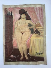 Fernando Botero COA Art Painting Original Drawing Vintage Paper Signed