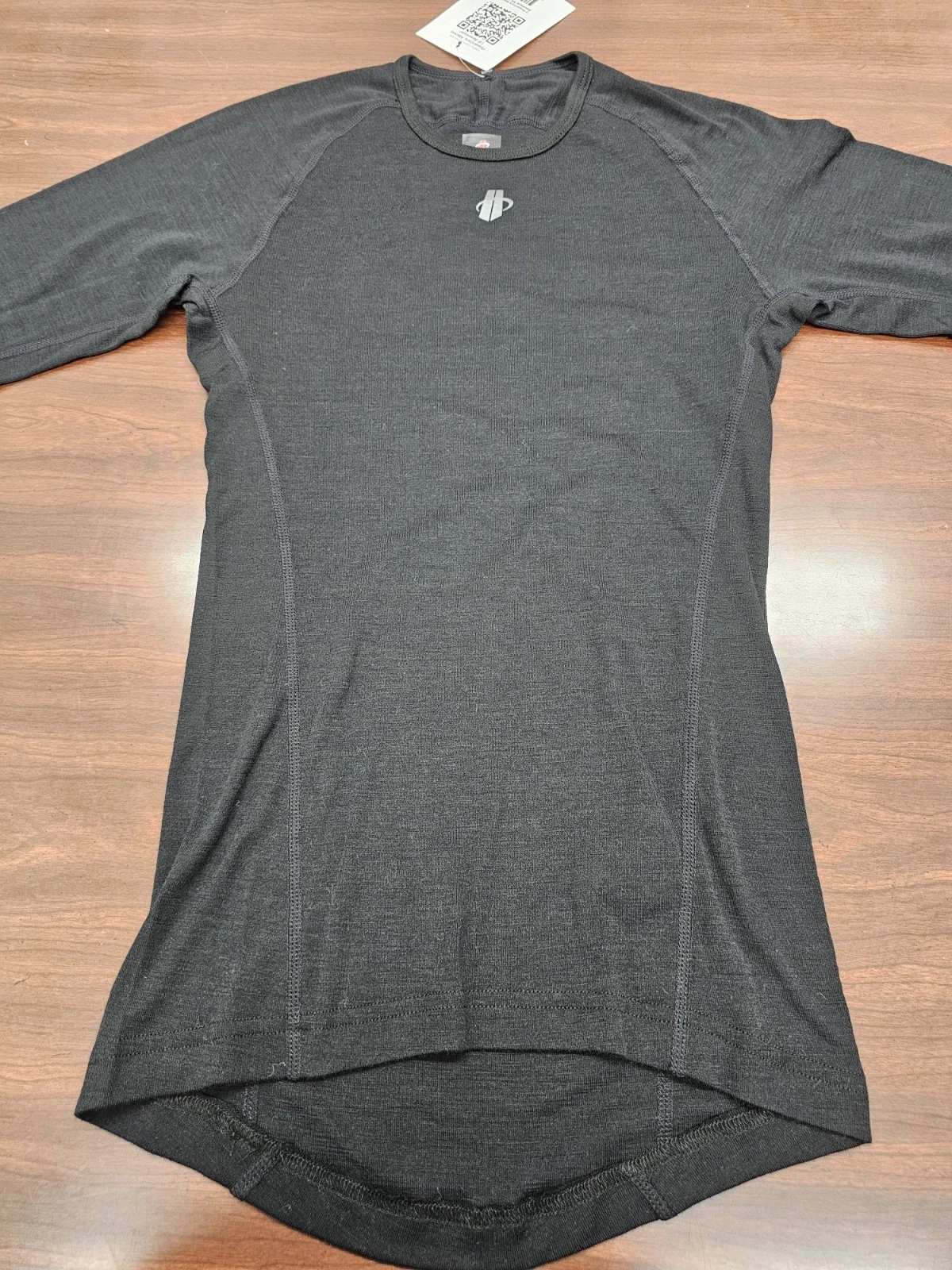 Hincapie Sportswear Merino Wool Blend Base Shirt XS Black Long Sleeve Athletic