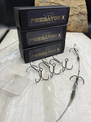 Predator X Titanium Pike Trace 20" / 50cm 3er Pack + 12 x Gr. 4 Wide Gape
