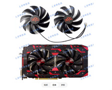 For POWERCOLOR DATALAND RX580 590 Red Devil Graphics Card Cooling Fan