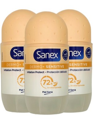 Sanex Zero Dermo Sensitive Anti-Irritant | Pack of 3 Antiperspirant 72 hr pro...