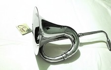 Antique Ear Trumpet Horn made up of brass Silver Finish