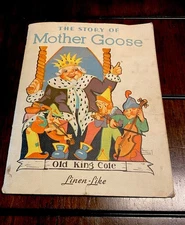Vintage Whitman Publishing Co. 1935 Linen -Like Mother Goose Nursery Rhymes