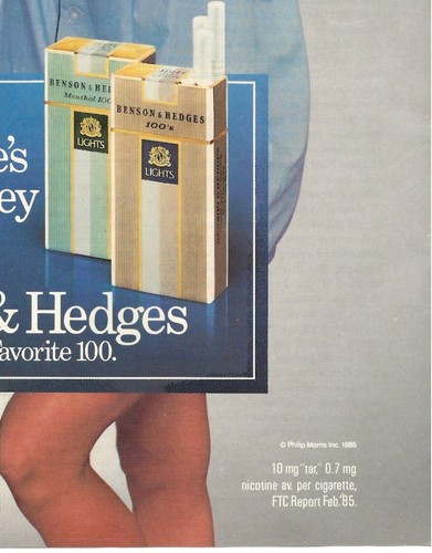 Vintage Print Ad Benson & Hedges - He Likes The Bottoms She Likes The Tops 1986 - Bild 5 von 5