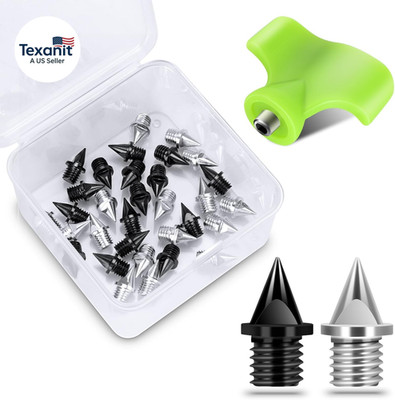 1/4 Inch Carbon Steel Track Spikes, 32 Pieces Lighter Weight Spikes Track Shoes,