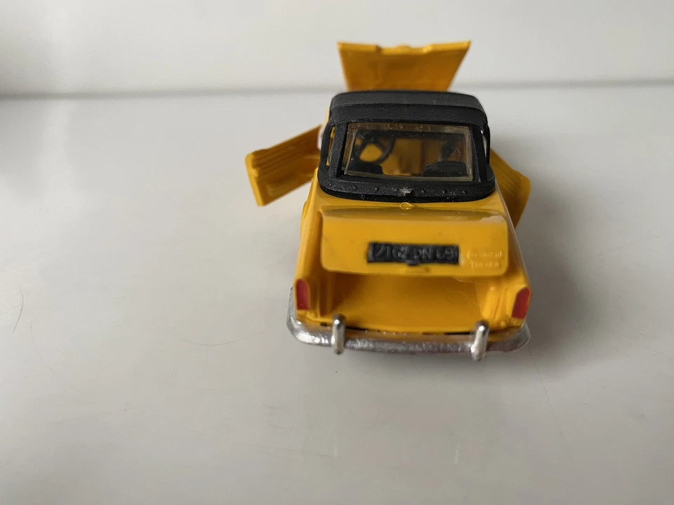 MINIATURE NOREV MODELE  TRIUMPH TR5  jaune  N° 144  PLASTIQUE /SANS BOÎTE. TBE - Photo 3/4