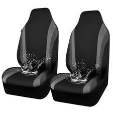 AquaShield Neoprene Waterproof Car Seat Covers for Front Seats Black and Gray