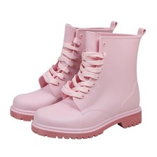 A2Z Damen Gummistiefel Schnürer Pink Wasserf...
