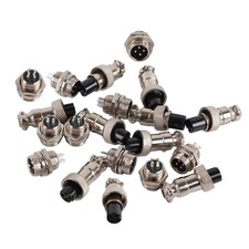 New Aviation Plug Male Female Panel Chassis Metal Connector GX12 4pin 12mm 10Set