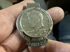 vintage 1964 Kennedy half dollar money clip 90% silver ask not what your country