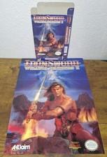 Iron Sword Wizards Warriors II NES Nintendo Insert Poster  Box Only Aklaim
