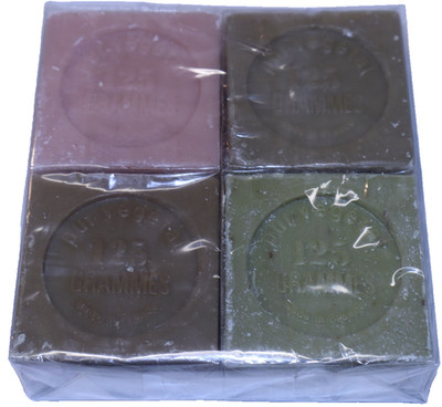 4 Pack of Savon de la Boone Marseille Soap Bars Pur Vegetal 125 Grammes