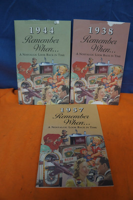 Remember When A Nostalgic Look Back In Time Lot Of 3 1938 1944 1957