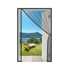 MAGZO Magnetic Screen Door, Fits Door Size 38'' x 83''(Mesh Size 40... Fast Ship