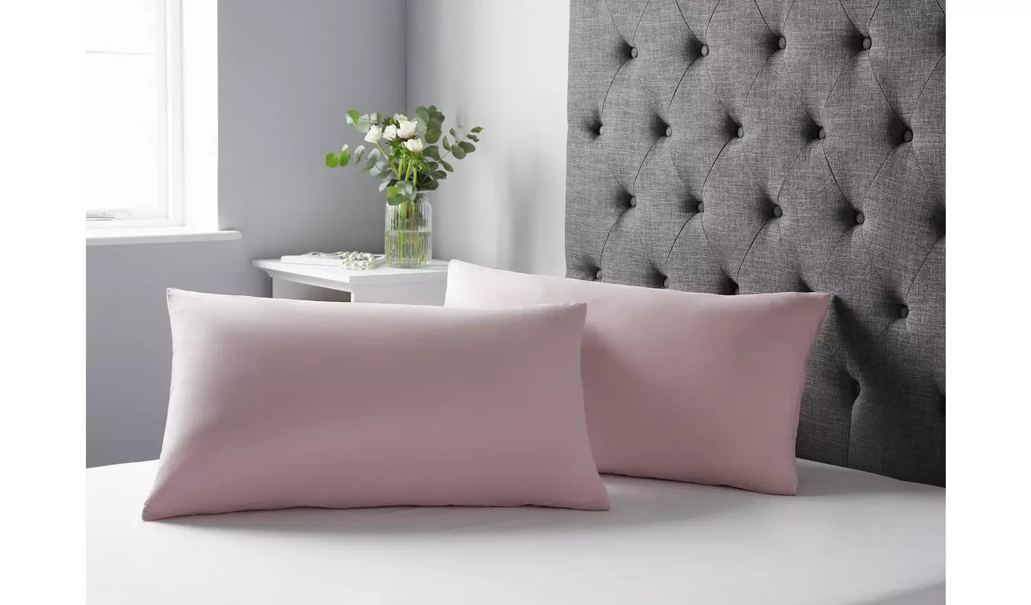 Silentnight Supersoft Pillowcase Pair Pink Easy Care No Iron BRAND NEW