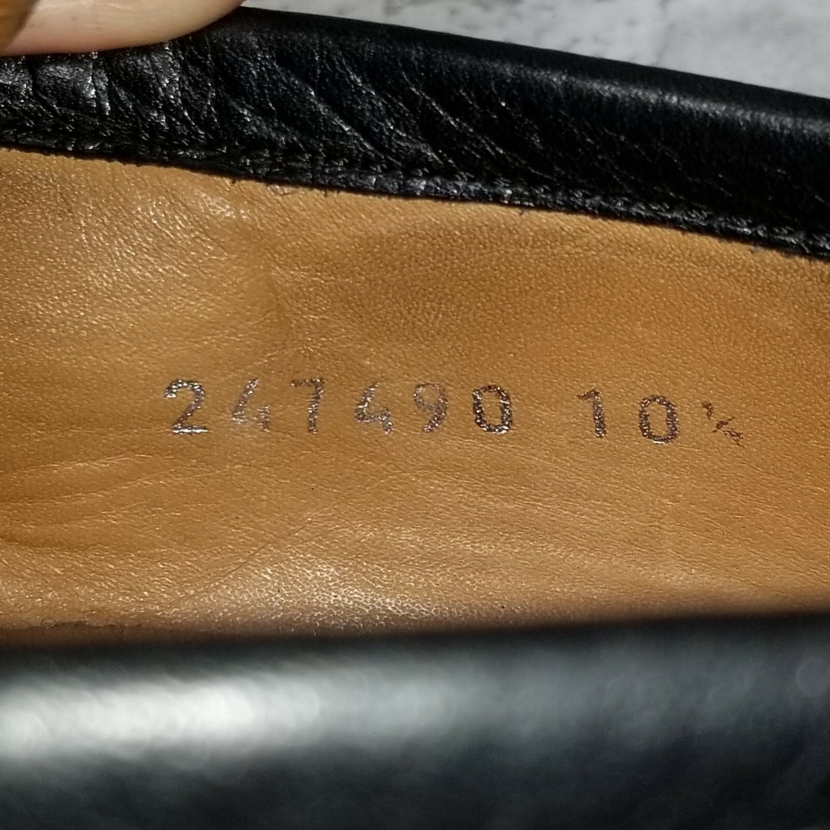 Preowned Gucci black pebblegrain Men