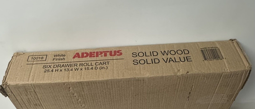 ADEPTUS 10018 6 Drawer Roll Cart, White Finish - Picture 7 of 7