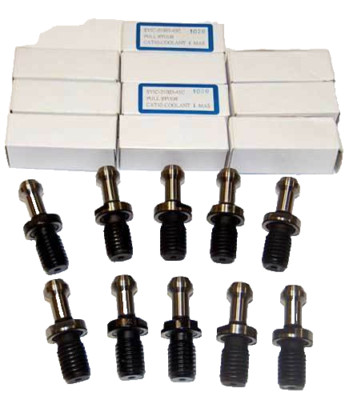 10 Pcs. Techniks CAT 40 x 45 Deg. Pull Studs for Haas, Hurco, Kitamura CNC Mill